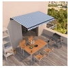 Image de Luifel handmatig uittrekbaar 450x350 cm blauw en wit3069196