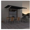 Image de Luifel handmatig uittrekbaar met LED 500x350 cm antracietkleur3069224