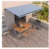 Image de Luifel handmatig uittrekbaar 600x350 cm blauw en wit3069236