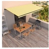 Image de Luifel handmatig uittrekbaar 600x350 cm geel en wit3069238