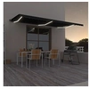 Image de Luifel handmatig uittrekbaar met LED 600x350 cm antracietkleur3069244