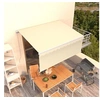 Image de Auvent Manuel Rétractable avec Store Banne Pliable Jardin Balcon Terrasse Patio Extérieur Protection contre Rayons UV 3x2,5 m Crème