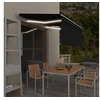 Image de Auvent Manuel Rétractable avec Store et LED Banne Pliable Jardin Balcon Terrasse Extérieur Protection contre Rayons UV 3x2,5 m Anthracite