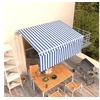 Image de Luifel automatisch uittrekbaar rolgordijn 3,5x2,5 m blauw wit 3069286