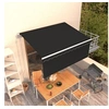 Image de Auvent Rétractable Automatique avec Store Banne Pliable Jardin Balcon Terrasse Extérieur Protection contre Rayons UV 3,5x2,5 m Anthracite
