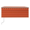 Image de Auvent rétractable automatique store 3,5x2,5 m Orange et marron