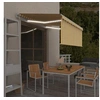 Image de Luifel met rolgordijn, LED en windsensor 3,5x2,5 m geel en wit 3069293