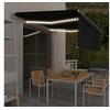 Image de Auvent Automatique avec Store et Capteur de Vent et LED Banne Pliable Jardin Balcon Terrasse Protection contre Rayons UV 4,5x3 m Anthracite