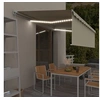 Image de Luifel handmatig uittrekbaar met rolgordijn en LED 5x3 m cràme3069342