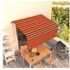 Image de Luifel automatisch uittrekbaar rolgordijn 3x2,5 m oranje bruin 3069390