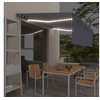 Image de Luifel met rolgordijn, LED en windsensor 4,5x3 m blauw en wit3069451
