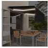 Image de Auvent Automatique Store Capteur de Vent LED Banne Pliable Jardin Balcon Terrasse Extérieur Protection contre Rayons UV 4,5x3 m Anthracite