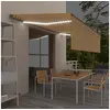 Image de Luifel automatisch rolgordijn LED windsensor 5x3 m geel en wit3069473