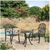 Image de Salon de jardin aluminium noir 3 pieces