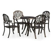 Image de Salon de jardin aluminium marron 5 pieces