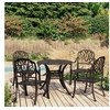 Image de 5-delige Bistroset gietaluminium bronskleurig3070601