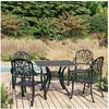 Image de 5-delige Bistroset gietaluminium zwart3070605