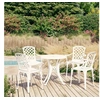 Image de vidaXL 5-delige Bistroset gietaluminium wit3070609