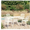 Image de vidaXL 5-delige Bistroset gietaluminium wit3070615