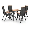 Image de Ensemble de Salle à Manger de Jardin 5 pcs Table et Chaises de Repas d'Extérieur Mobilier de Patio Meubles de 3070628