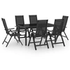 Image de Ensemble à manger de jardin 7 pcs aluminium anthracite