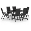 Image de Ensemble à manger de jardin 7 pcs aluminium anthracite