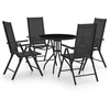 Image de Ensemble à Dîner de Jardin 5 pcs Mobilier de Patio Table et Chaises de Repas d'Extérieur Meubles de Terrasse 3070656