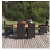 Image de Ensemble de Salle à Manger de Jardin 7 pcs Table et Chaises de Repas de Terrasse Mobilier à Dîner de Patio Extérieur 3070766