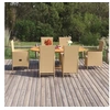 Image de Ensemble de Salle à Manger de Jardin 7 pcs Table et Chaises de Repas de Patio Mobilier à Dîner de Terrasse Extérieur 3070768