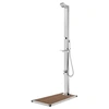 Image de Buitendouche met bruine basis 225 cm roestvrij staal3070787