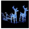Image de Décoration de Noël Rennes et traîneau 160 LED 130 cm Acrylique