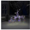 Image de Cordon Lumineux de Noël 3 pcs Rennes Ornement de Noël Décoration de Vacances Jardin Patio Arrière-cour Extérieur Balcon 229 LED