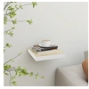 Image de Wandschap zwevend 23x23,5x3,8 cm MDF eikenkleurig en wit326567