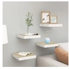 Image de Wandschappen zwevend 4 st 23x23,5x3,8 cm MDF eikenkleurig wit326569
