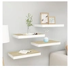 Image de Wandschappen zwevend 4 st 40x23x3,8 cm MDF eikenkleurig en wit326572