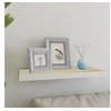 Image de Etagère murale flottante chêne et blanc 60x23,5x3,8 cm MDF
