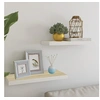 Image de Wandschappen zwevend 2 st 60x23,5x3,8 cm MDF eikenkleurig wit326577
