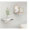 Image de Etagères murales flottantes 2 pcs gris béton 23x23,5x3,8 cm MDF