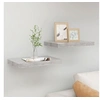 Image de Etagères murales flottantes 2 pcs gris béton 50x23x3,8 cm MDF
