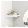 Image de Etagère d angle murale Chêne et blanc 25x25x3,8 cm MDF