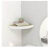 Image de Etagère d angle murale Chêne et blanc 35x35x3,8 cm MDF