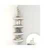Image de Hoekwandschappen 4 st 35x35x3,8 cm MDF eikenkleurig en wit326641