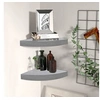 Image de Etagères d angle murales 2 pcs Gris béton 35x35x3,8 cm MDF