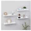 Image de Wandschappen 4 st 40x9x3 cm hoogglans wit326653