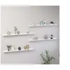 Image de Wandschappen 4 st 100x9x3 cm hoogglans wit326656