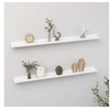 Image de Wandschappen 2 st 100x9x3 cm wit326658