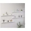 Image de Etagères murales 4 pcs Blanc 100x9x3 cm