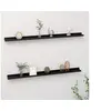 Image de Etagères murales 2 pcs Noir 115x9x3 cm