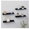 Image de Etagères murales 4 pcs Noir 40x9x3 cm