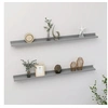 Image de Wandschappen 2 st 100x9x3 cm grijs326672